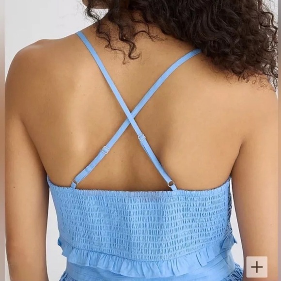 NWT J. Crew Blue Ruffled Peplum Camisole - Picture 5 of 5